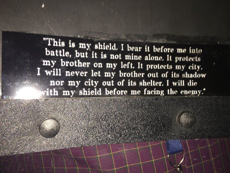 Back of SWAT shield
